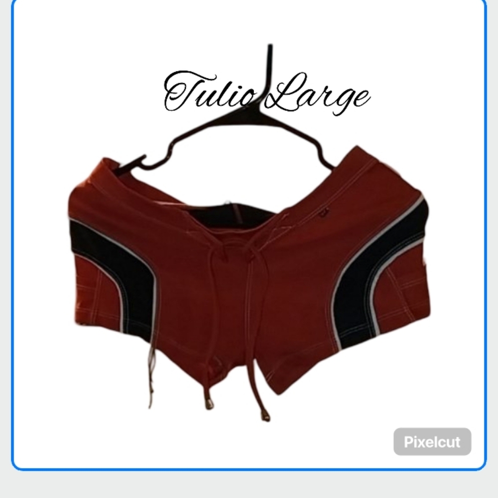 Red and Black Athletic Shorts with Lightweight Design